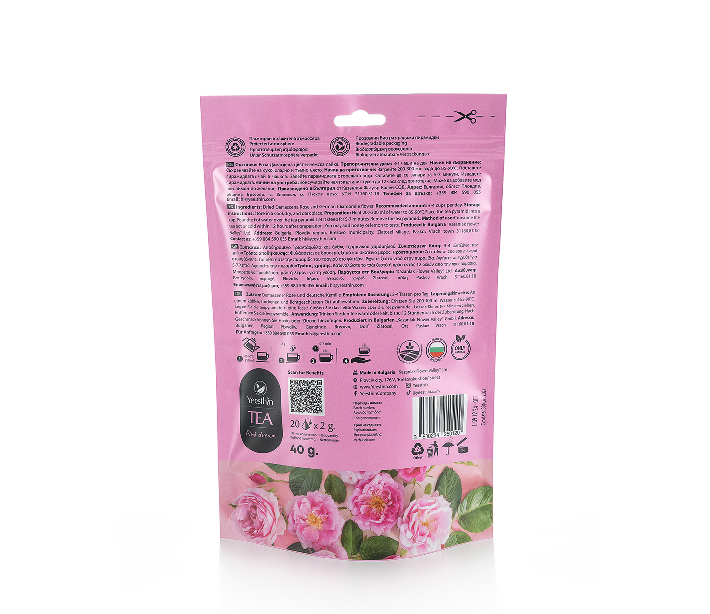 Τσάι Yeesthin® Pink Dream – premium βοτανικό τσάι 40 g