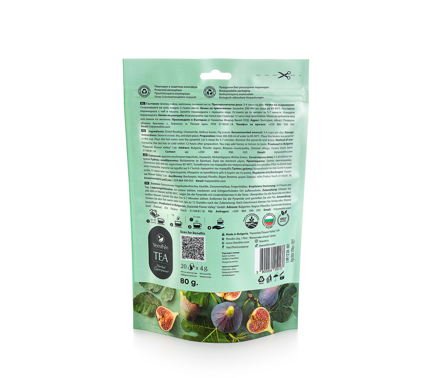 Τσάι Yeesthin Herbal Superpower – premium βοτανικό τσάι σε πυραμίδες 80 g