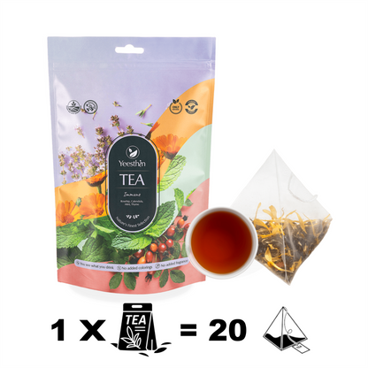Τσάι Yeesthin Immune – premium βοτανικό τσάι σε πυραμίδες 80 g