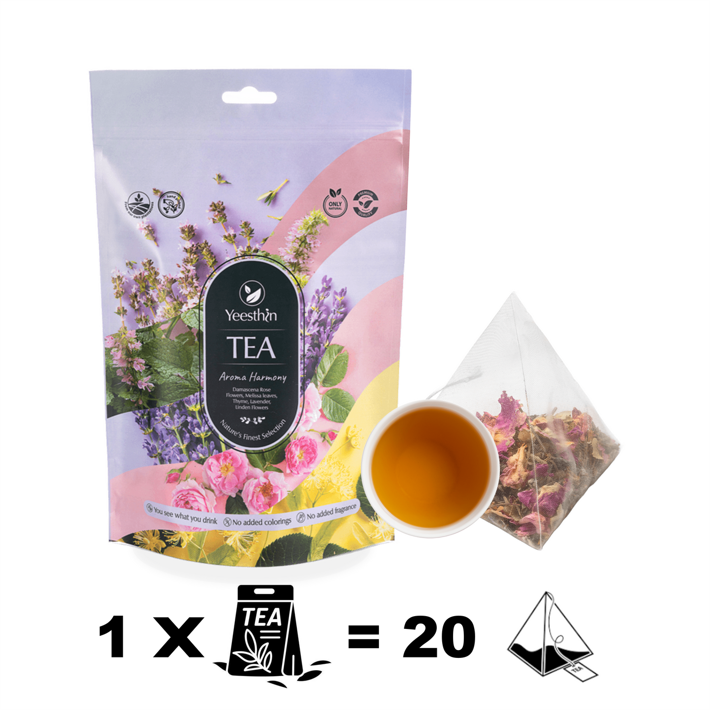 Τσάι Yeesthin Aroma Harmony – premium βοτανικό τσάι σε πυραμίδες 40 g